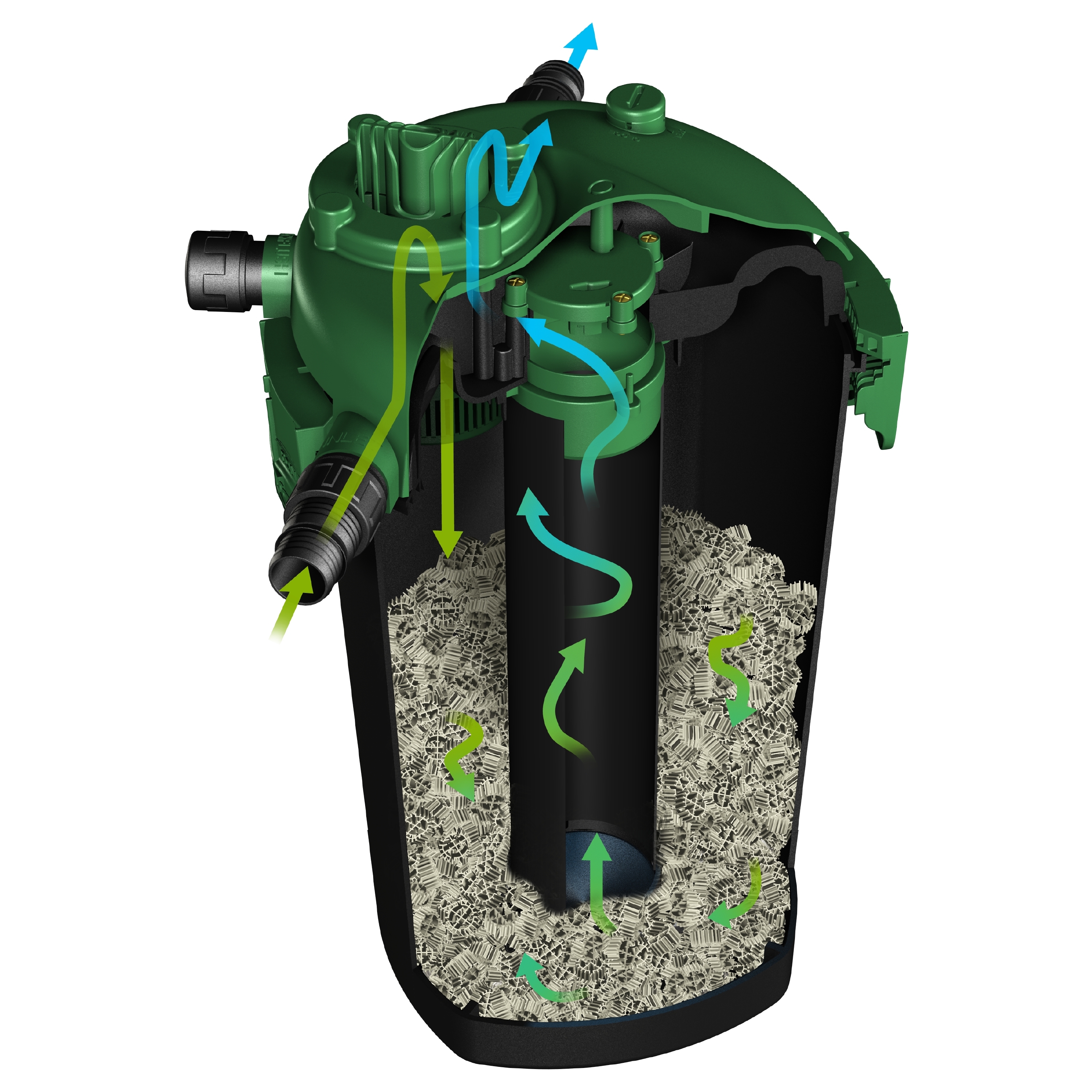 Tetra pond filter setup top